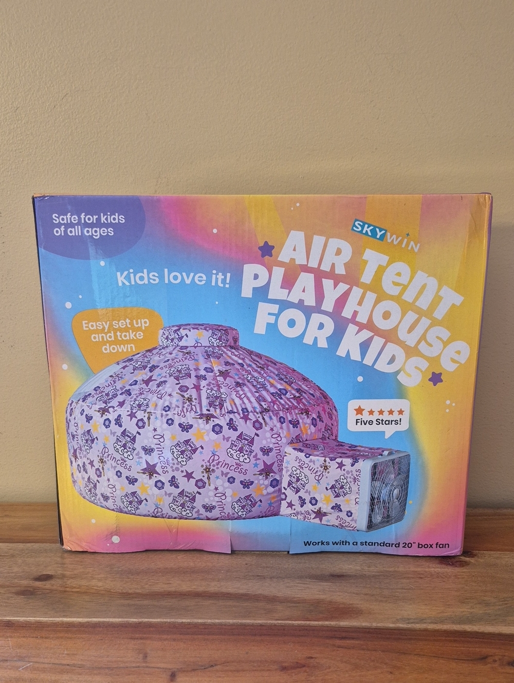 NEW Skywin Purple Princess Air Tent Playhouse for Kids - Inflatable Play Tent
